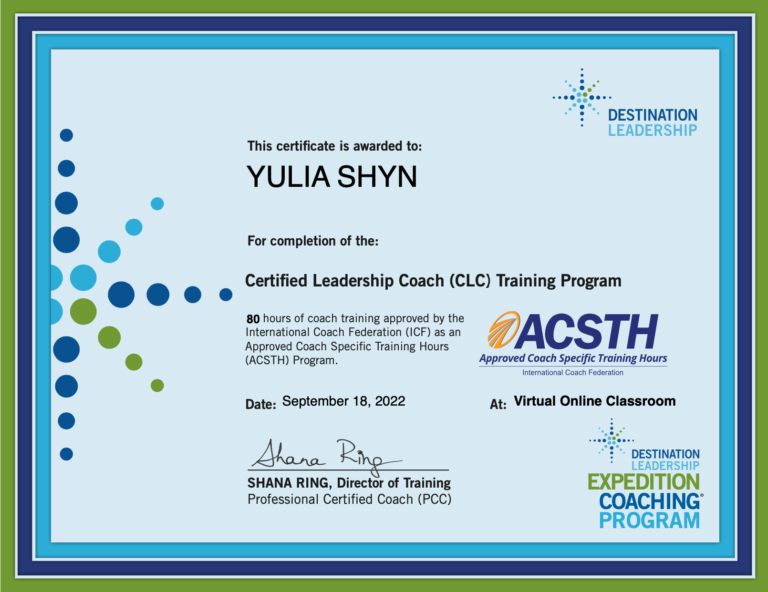 Certified Leadership Coach